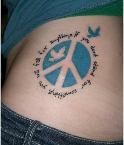 la paix tatouages ​​avec des colombes