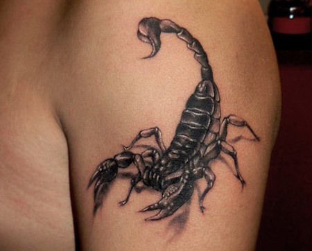 Un scorpion tatouage 3D