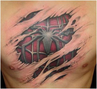 spider man spider tatouage