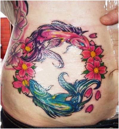 tatouages ​​fleur chinois
