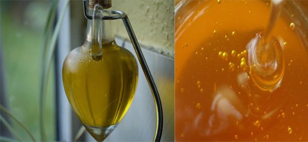 Le miel et l'huile d'olive pour les cheveux