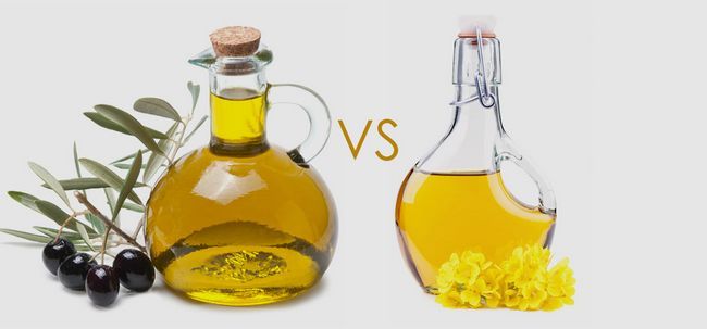 L'huile d'olive vs huile de canola - ce qui est mieux? Photo