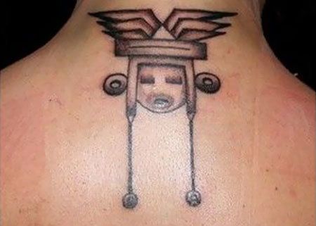 Minimaliste Aztec chef tatouage