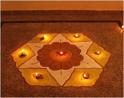 conceptions rangoli pour Diwali facile