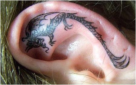 Dragon oreille tatouage