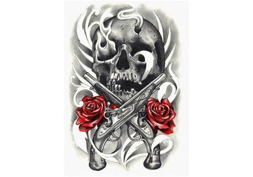 Guns and Roses de dessins de tatouage