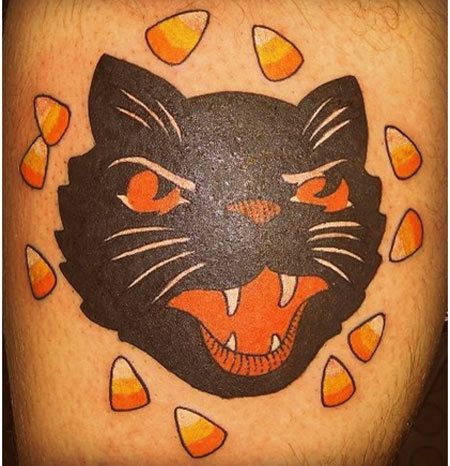 Tattoo Black Cat Halloween