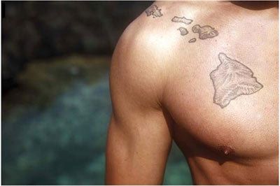 hawaï carte de tatouage