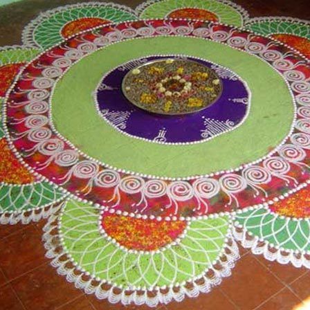 fleurs Diwali conceptions de rangoli