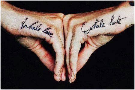 amour Inhale Exhale haine tatouage