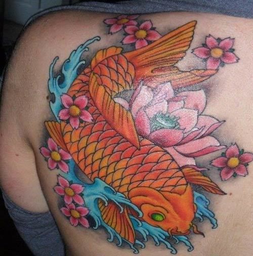 poissons de lotus tatouage