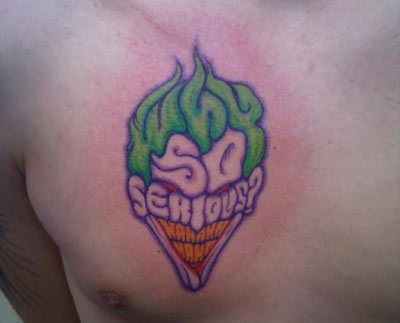 en Joker Visage Contour Tattoo