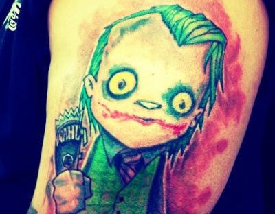 Cartoon Joker Design Tattoo