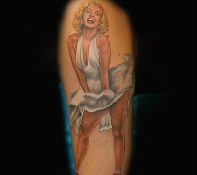 tatouage de Marilyn porter