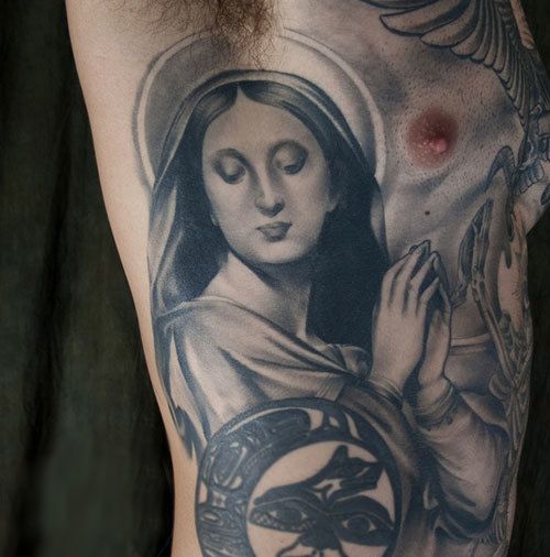 tatouage vierge maçonnique