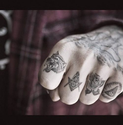 maçonnique Finger tatouages