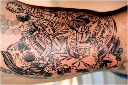jour mexicain du tatouage morts