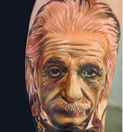 Albert Einstein Portrait Tatouage