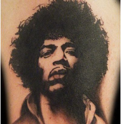 Jimi Hendrix portrait tatouage