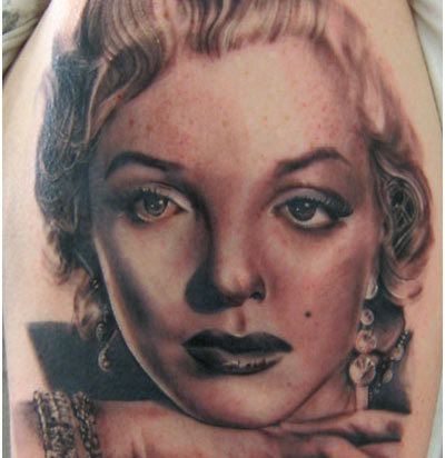 Marilyn Monroe portrait tatouage