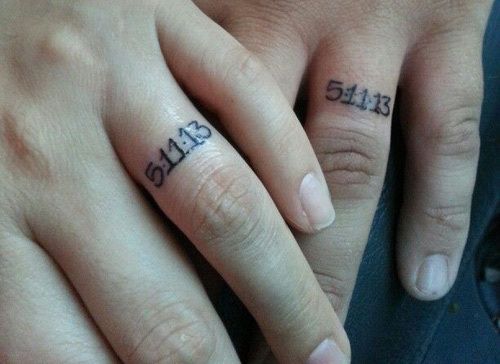 la conception date de mariage de tatouage