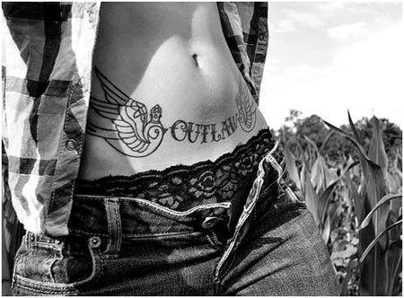Outlaw estomac Tattoo