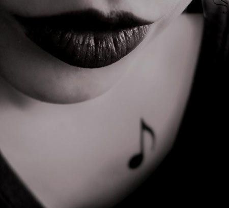 la musique seule note tatouage