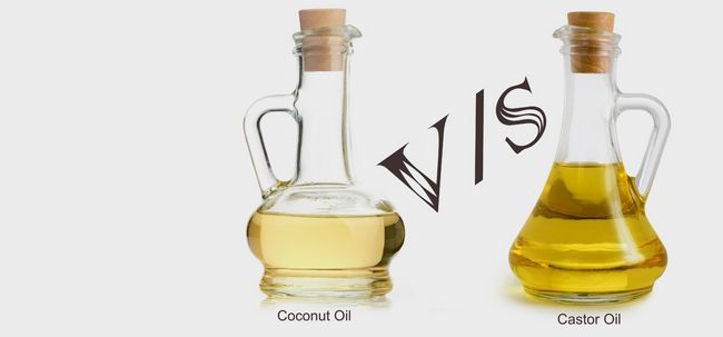 Quelles sont les différences entre l'huile de ricin et l'huile de noix de coco? Photo