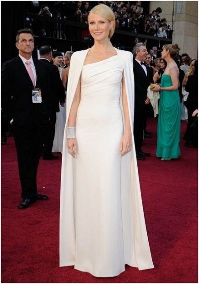 Gwyneth Paltrow dans sa robe Tom Ford Blanc